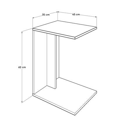 Çok Amaçlı Tekerlekli C Koltuk Sehpası-Yeşil 35x62x45 cm (GxYxD) - 10