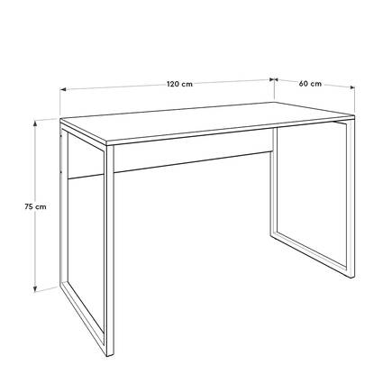 Connect Çalışma Masası-Açık Ceviz (Tori) 120x75x60 cm (GxYxD) - 8
