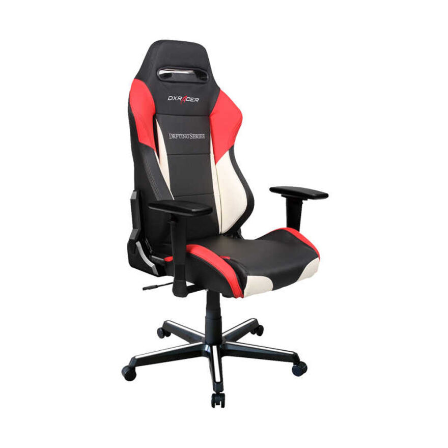 DXRacer Drifting Serisi Oyuncu ve Çalışma Koltuğu-Siyah-Beyaz-Kırmızı 65x120-127x55 cm (GxYxD) - 1