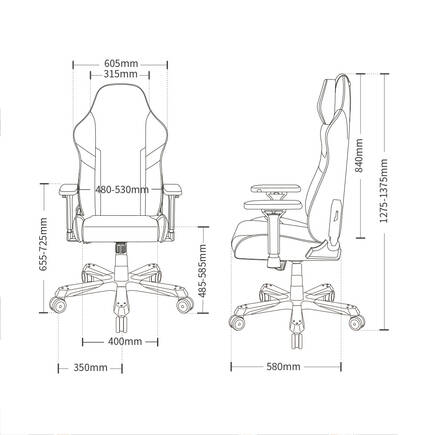 DX Racer King Serisi Oyuncu ve Çalışma Koltuğu-Siyah-Kırmızı 61x128-138x58 cm (GxYxD) - 12