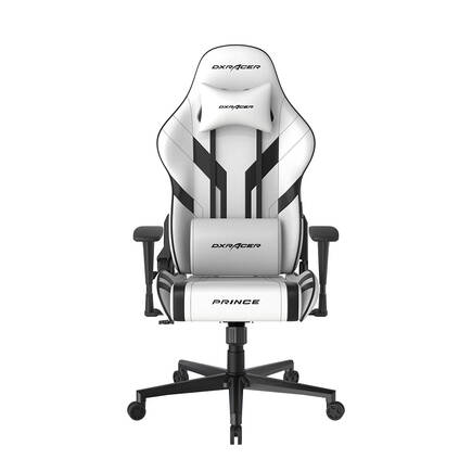 DXRacer Prince Serisi Oyuncu ve Çalışma Koltuğu-Beyaz-Siyah 57x125-133x54 cm (GxYxD) - 2