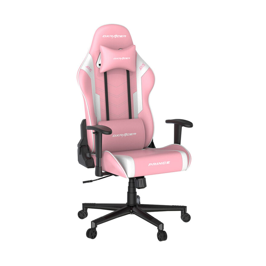 DXRacer Prince Serisi Oyuncu ve Çalışma Koltuğu-Pembe-Beyaz 58x126-136x54 cm (GxYxD) - 1