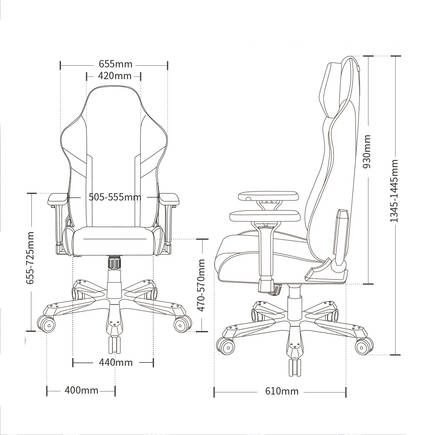 DXRacer Tank Serisi Oyuncu ve Çalışma Koltuğu-Siyah-Mavi 66x135-145x61 cm (GxYxD) - 12