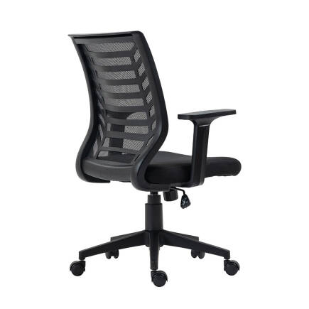 Step Ofis ve Çalışma Koltuğu-File Kumaş-Siyah 61x89,5-99,5x59 cm (GxYxD) - 3