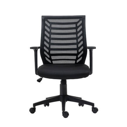 Step Ofis ve Çalışma Koltuğu-File Kumaş-Siyah 61x89,5-99,5x59 cm (GxYxD) - 2